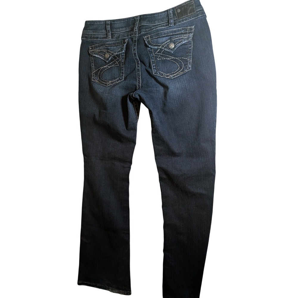 Y2K Silver Jeans Co Suki Surplus Dark Wash Bootcut Jeans W32 L34